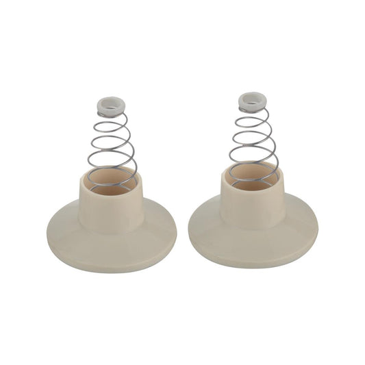 Shaw Mason Wall Flange - Pack of 2 - Plastic - Ivory Colour - Auzzistore