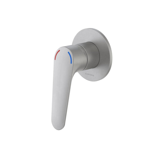 Homecare By Caroma Bath Shower Mixer - Brushed Nickel - 80mm x 120mm - Ergonomic Design