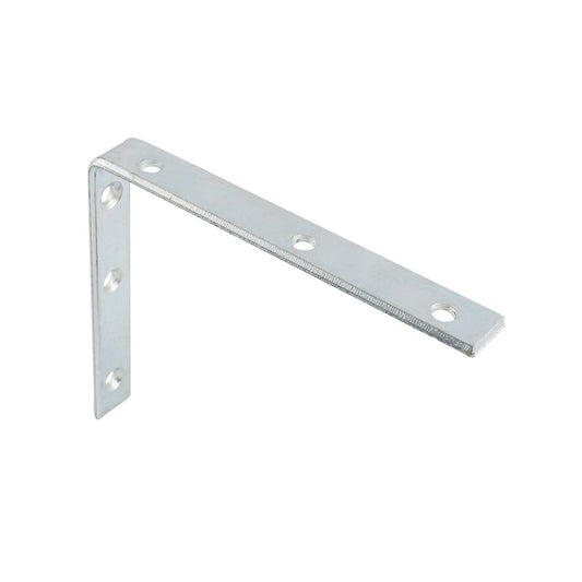 Carinya Heavy Duty Angle Bracket - 150 x 125mm - Silver - Zinc Plated - 40kg Load Capacity - Auzzistore