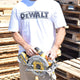 DEWALT White Oxide Crew Neck Shirt M - Durable Cotton Blend - White - UPF 50+