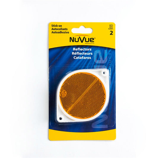 Sandleford Round Amber Reflector - Pack of 2 - PMMA Acrylic