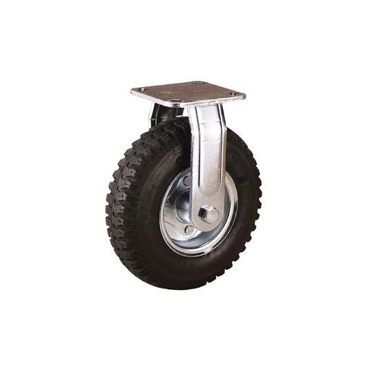 Easyroll Pneumatic Castor 260mm Black Steel 140kg Load Capacity - Auzzistore