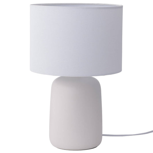 Verve Design Greta Table Lamp - Ceramic Base - White Fabric Shade - 260mm x 400mm – view 2