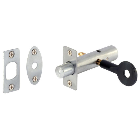 Gainsborough Satin Chrome Door Security Bolt 60mm Zinc Keyed Security - Auzzistore
