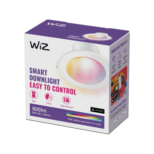 Wiz LED 800lm Colour 8W Down Light Smart Globe - 126mm - Motion Activated