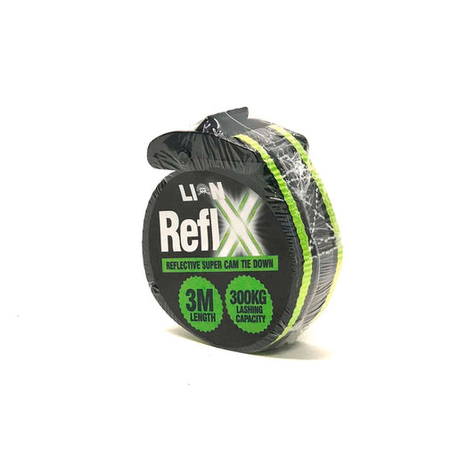 Lion Reflx Super Cam Tie Down - 3m - Premium Polyester - Reflective
