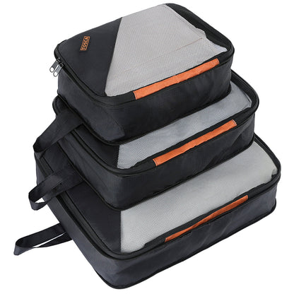 Tosca Park Avenue 3-Piece Luggage Set TCA6923 - Black Tan, TSA Locks, Expandable, RFID Protection