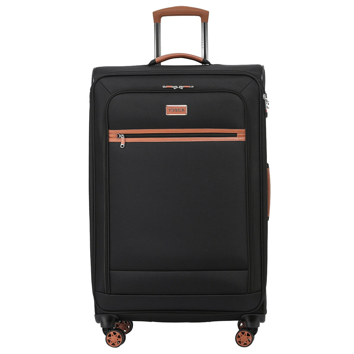 Tosca Park Avenue 3-Piece Luggage Set TCA6923 - Black Tan, TSA Locks, Expandable, RFID Protection