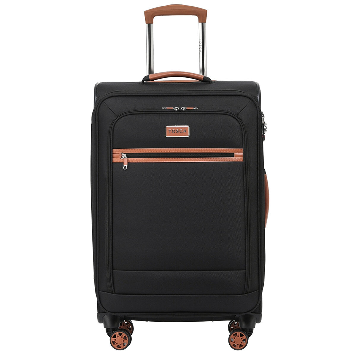 Tosca Park Avenue 3-Piece Luggage Set TCA6923 - Black Tan, TSA Locks, Expandable, RFID Protection