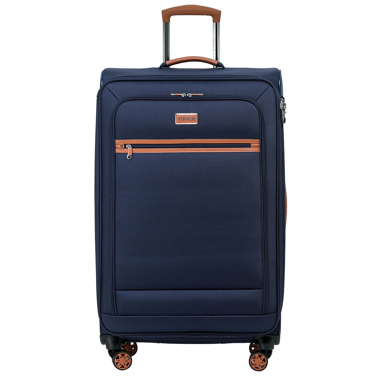 Tosca Park Avenue 3-Piece Luggage Set TCA6923 Navy Tan, Lightweight Nylon, TSA Locks