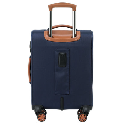 Tosca Park Avenue 3-Piece Luggage Set TCA6923 Navy Tan, Lightweight Nylon, TSA Locks