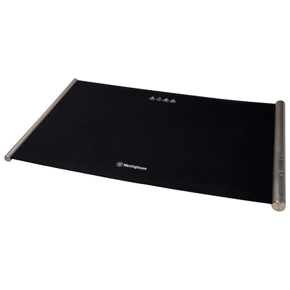 Westinghouse WHFWM01K Portable Food Warming Mat, Silicone, Adjustable Heat, Timer, Black