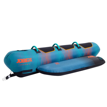 Jobe Chaser 3P Towable Tube 230324001 - 3 Person, Teal, Durable PVC/Nylon, Quick Connector