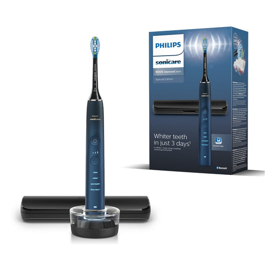 Philips Sonicare DiamondClean 9000 HX9911/96 Electric Toothbrush, Navy, 4 Modes, App-Connected