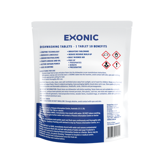 Exonic Dishwashing Tablets 100 Pack - 1.2kg - Streak-Free Cleaning – view 2