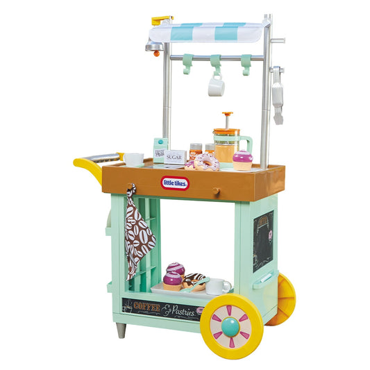 Little Tikes 2-in-1 Cafe Cart Playset, 25 Accessories, Model 3702, Ages 2+