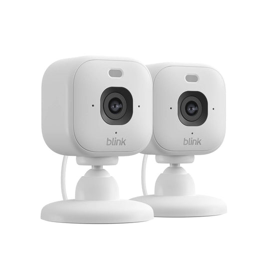 Blink Mini 2K Security Camera 2 Pack - 51mm x 51mm - White - Two-Way Audio - Auzzistore