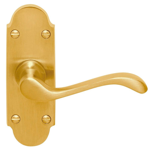 Delf Lever Latch Set - 120mm - Solid Brass - Polished Finish - Auzzistore