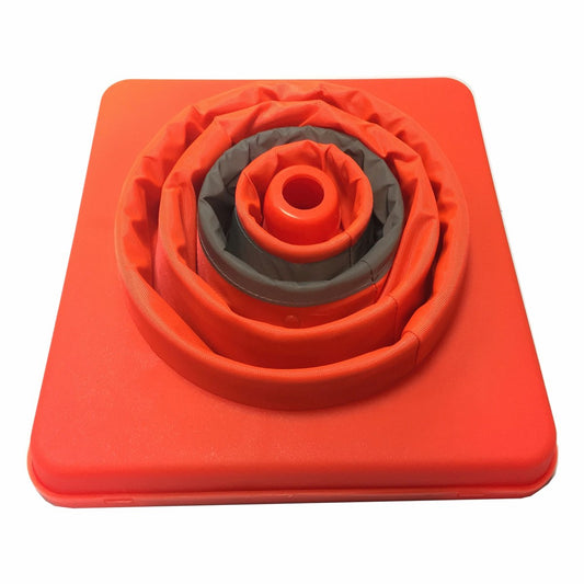 Brutus Retractable Cone 420mm PVC High-Vis Orange Stability – view 2