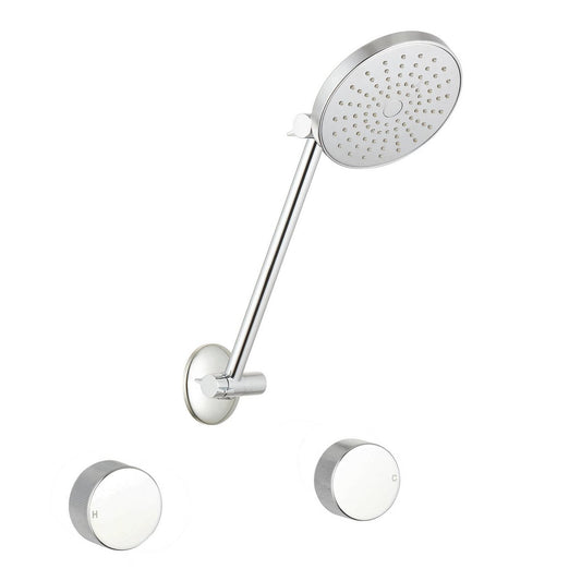 Mondella Resonance Chrome Shower Set - 1/4 Turn - Textured Grip - 240mm x 370mm