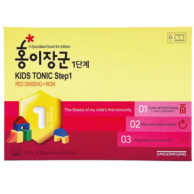 Jung Kwan Jang Kids Tonic Step 1 Pouch 30 x 15ml Age 3-4 Gentle