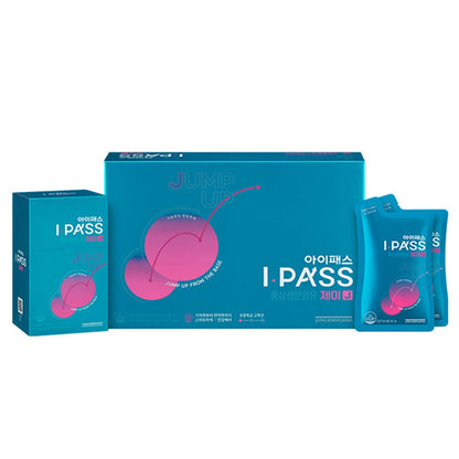 Jung Kwan Jang I-Pass J Korean Ginseng Supplement, 30x40ml Pouches, Ages 11-13