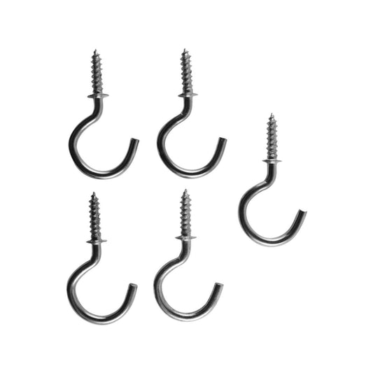 Everhang Cup Hooks - 14mm - Zinc Plated - 5 Pack - Auzzistore