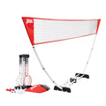 Penn Easy Complete Setup Badminton Set with Steel Base, 4 Racquets, 2 Shuttlecocks and Net
