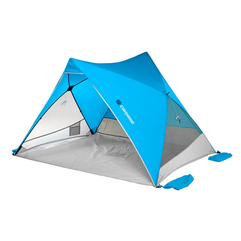 Caribee Collaroy Beach Shelter 7061 - UPF 50+, Easy Setup, Lightweight 1.85kg, Lagoon Blue - Auzzistore