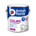 British Paints Ceiling Interior Ultra White 2L - 2.5kg - Acrylic - Excellent Coverage