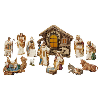 Kirkland Signature Nativity Set 14-Piece - Hand-Painted, Elegant Display