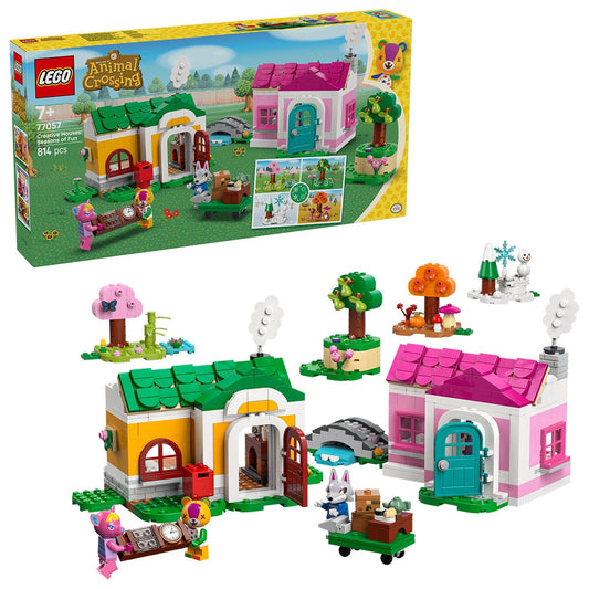 LEGO Animal Crossing Creative Houses 77057: 3 Minifigures, Seasonal Modules, 814 Pieces - Auzzistore