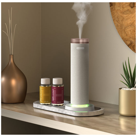 Homedics SereneScent Waterless Wireless Diffuser Bundle with 2 x 60ml Oils