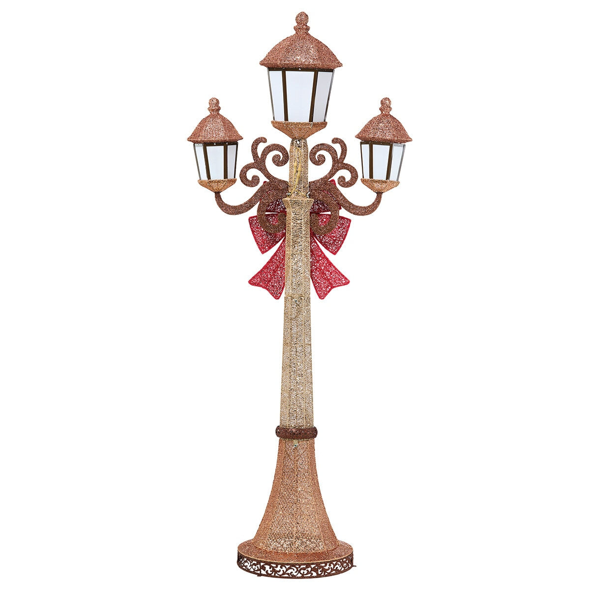 Triple LED Lamp Post 2.1M, 220 LEDs, Model 315-YD5010L-CUL, Indoor/Outdoor, Champagne Gold