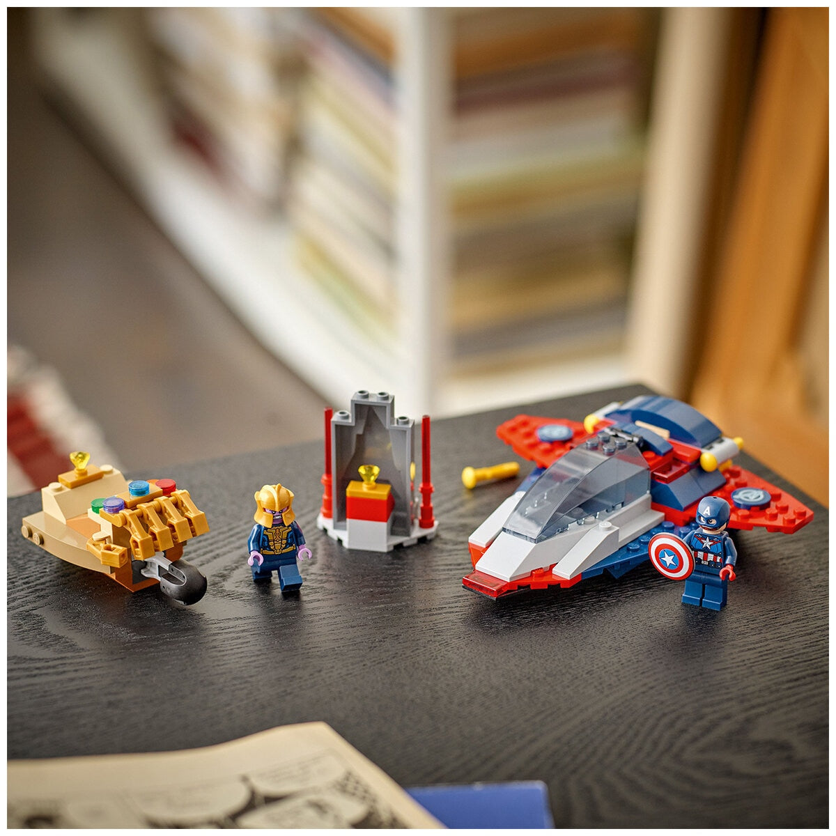 LEGO Marvel 76319 Captain America vs. Thanos Set, 107 Pieces, Ages 4+