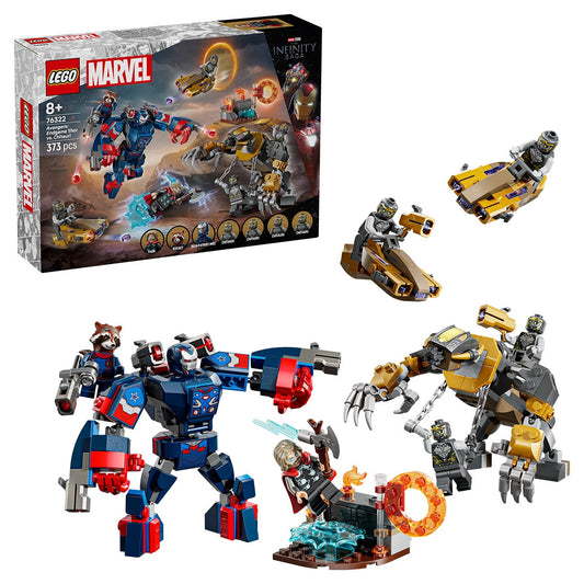 LEGO Marvel Avengers Thor vs. Chitauri 76322, 373 Pieces, Ages 8+ - Auzzistore
