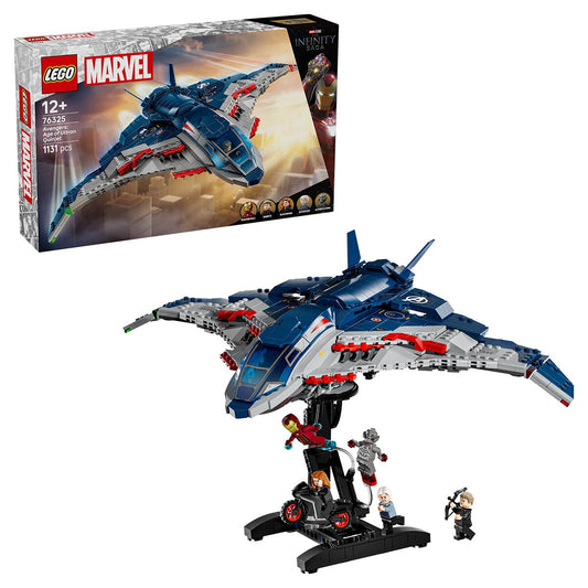 LEGO Marvel Avengers Quinjet 76325, 1,131 Pieces, Includes Minifigures, Ages 12+ - Auzzistore