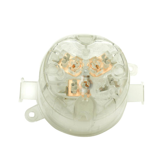 HPM Surface Mount Plug Base - 10A - Plastic - Clear Cover - Auzzistore