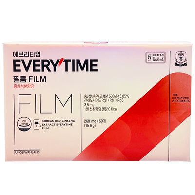 Jung Kwan Jang Everytime Film Red Ginseng 60 Oral Dissolving Strips 260mg