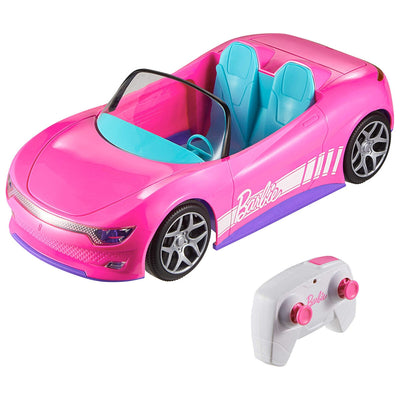 Hot Wheels RC Barbie Convertible Stylish Remote Control Car 2 Dolls Pink