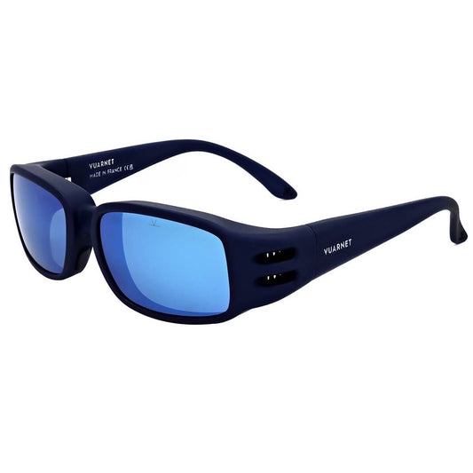 Vuarnet Adventure Men's Polarised Square Sunglasses, Grey Blue Lens, 55 mm