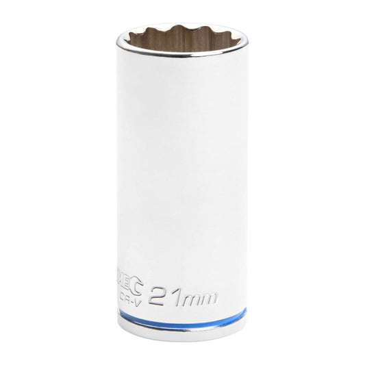 Kincrome Deep Socket - 21mm - Chrome Vanadium Steel - Rust Resistant - Auzzistore