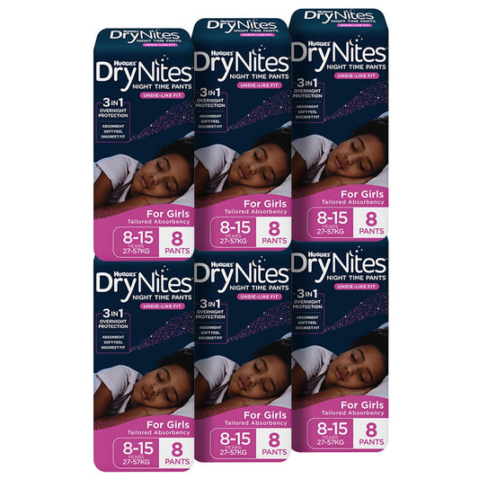 Huggies Drynites Night Time Pants For Girls Size 8-15 Years 48 Pants - Auzzistore