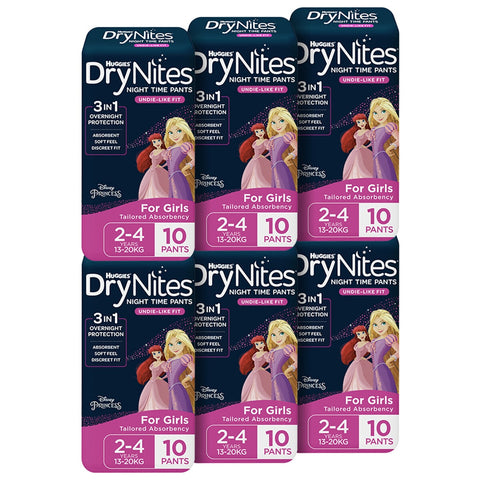 Huggies Drynites Night Time Pants For Girls Size 2-4 Years 60 Pants - Auzzistore