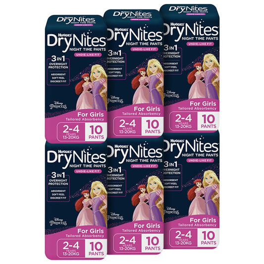 Huggies Drynites Night Time Pants For Girls Size 2-4 Years 60 Pants - Auzzistore