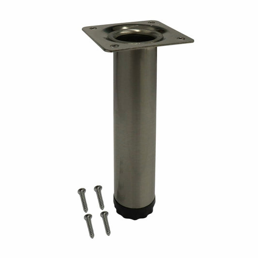 Adoored Furniture Leg - 30 x 150mm - Steel - Brushed Nickel - Auzzistore