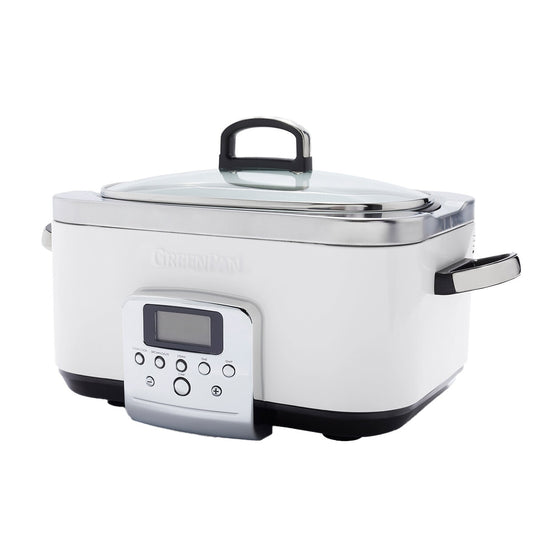 GreenPan 6L Slow Cooker CC005724-003 Cloud Cream - Auzzistore