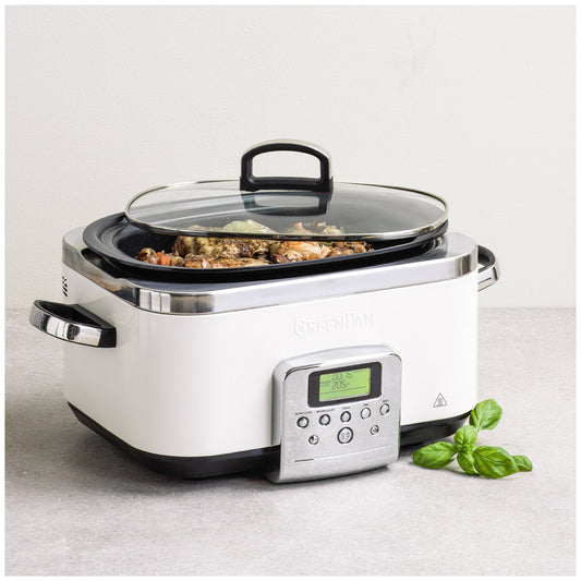 GreenPan 6L Slow Cooker CC005724-003 Cloud Cream - Auzzistore