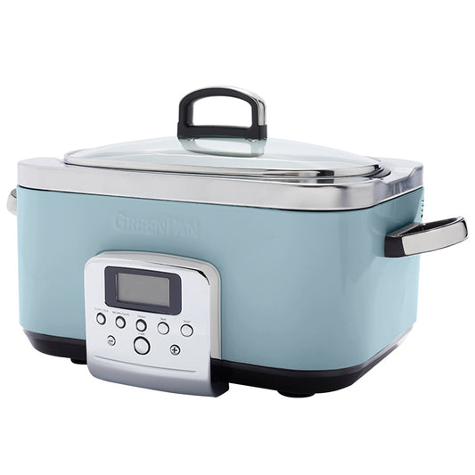 GreenPan 6L Slow Cooker CC005725-003 Blue Haze - Auzzistore