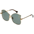 CAMILLA Pedigree 2330810 Butterfly Sunglasses Gold Metal Green Stylish